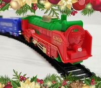 Christmas Rechargeable Train Toy | Santa Engine, LED Lights, Music & Smoke | Battery/USB Powered | Perfect for Christmas Decoration