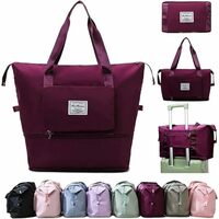 Wazdorf Nylon 41 Liter Expandable Travel Bags for Women, Duffle Bags for Women Luggage, Foldable Vanity Traveling Bag, Waterproof Hand Bag for Ladies Personal Items