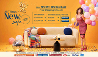 Pepperfry All Things New Sale - Upto 70% Off + 20% Off Cashback