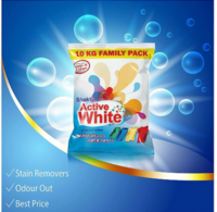 Active White Detergent Powder - 10 kg Family Pack