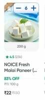NOICE Paneer at Rs. 22