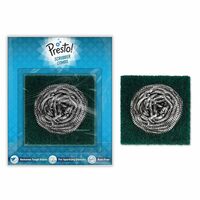 Presto! Stainless Steel Scrubber (15g) and Scrub pad Combo Pack of 1
