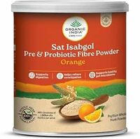 A TATA Product- Organic India Sat Isabgol Pre & Probiotic Fibre Powder Orange, 100g
