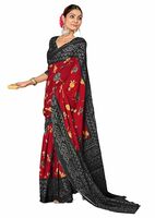 Panzora Women's Mulmul Cotton Printed Saree With Unstitched Blouse Piece