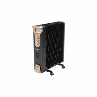 Crompton 13 Fin Insta Ferver wave Fin OFR (Oil Filled Radiator)|Room Heater|2900 W|3 Heat Settings & PTC Fan Heater|Comfortable Breathing|360° Heating (Black)|2yrs warranty|Black & Copper