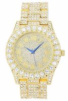 Men’s Bling-ed Out Round Metal Watch – Diamond-Style Hour Markers, Bold “Ice on Fire” Fashion Dial (Silver)