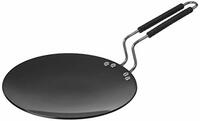 Amazon Brand - Solimo Hard Anodized Aluminium Roti Tawa with Bakelite Wire Handle (25cm, 4mm thickness), Black