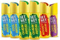 SET WET Cool, Charm, Swag & Mischief Avatar Deodorant & Body Spray Perfume, Pack of 6 Deodorant Spray - For Men (900 ml, Pack of 6)