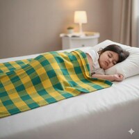 Bazaar :  Single Size Light Weight Pure Cotton Kids Blanket/Bedsheet (60X55 Inch) Set 1 