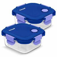 Home Puff Borosilicate Glass Lunch Box Set of 2 x 320 ml at ₹439 on Amazon 