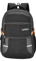 Safari Omega spacious/large laptop backpack with Raincover, college bag, travel bag for men and women, Black, 30 Litre 