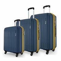 Safari Genius Alley Set of 3 (Cabin+ Medium + Large) Trolley Bags, Navy
