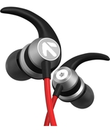 GOBOULT BassBuds X1 in-Ear Wired Earphones with 10mm Extra Bass Driver and HD Sound with mic (Red)