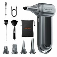 WOLFBOX MF100 Electric Air Duster - 150,000 RPM Rechargeable Cordless Blower, Brushless Motor, 3-Speed Adjustable for Cleaning Computers, Keyboards, Cars, Homes, and Outdoor Spaces