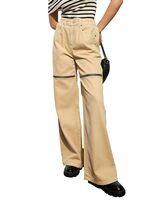 Blue Zipper Design Baggy Jeans size S