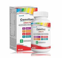 Healthvit Vitals Multivitamin Supplement Cenvitan Men 50+ | Daily General Health Vitamin For Men | Centrum Multivitamin contains all daily Contains 25 Key Nutrients That Helps For Deitary Gap