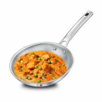 Prestige 22cm/1.2L Tri-Ply Stainless Steel Splendid Fry Pan| Gas and Induction Compatible |Even Heat Distribution| Thick Gauge Tri-Ply Body| 15 Year Warranty