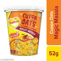 Saffola Magic Masala Mazedaar Cuppa Oats (No added preservatives, No palm oil) (Some accounts ₹8 and some ₹9)