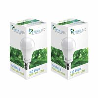 Syska Ssk-Srl-12W Base B22 12-Watt Led Bulb (Pack Of 2, Cool Day Light, Medium,B22D) 