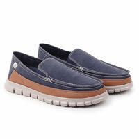 YOHO Lofos Men 101 | Denim Slip-On Loafers | Stylish, Flexible Shoes with Footpharma Footbed | Lightweight, Comfortable Party, Office & Casual Footwear