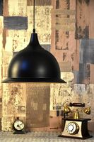 tu casa Black Dome Cape Shape Pendent Hanging Light Gold Shade Modern Ceiling Lamp (Size 11x17x31, Bulb not Included)
