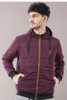 The Indian Garage Co Men Slim Fit Solid Puffer Jackets 