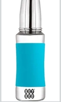 BeyBee Stainless Steel Baby Feeding Bottle with 304 Food Grade Stainless Steel | No Plastic No Leakage, Silicone Grip with Internal ml Marking (2 Extra Nipple Free) | 240 ml | Odour Free | Blue 