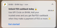 Unlock Rs.20 cashback today