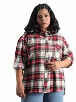 HIGH STAR Women's Cotton Solid Classic Fit Shirt 2XL