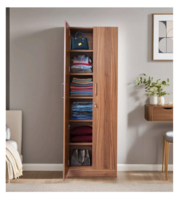 Mintwud - Kenzou 2 Door Wardrobe In Lyon Walnut Finish With Adjustable Shelves