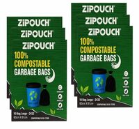 Compostable Garbage Bag Large Size - Pack of 6 (60 Count)
