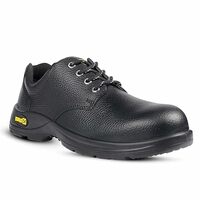 Eurock Mens Safety Shoe CLASSIC | Leather Upper, Anti-Skid Sole, Anti-Static, Heat, Water & Oil Resistant | Size 06 UK/INDIA