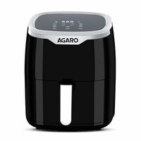 AGARO Galaxy Digital Air Fryer For Home, 4.5L, Electric Air Fryer, Convection Oven, 1400W, 7 Preset Programs & Reheat, 360 Degrees Air Circulation, Digital Touch Display, Bake, Roast, Toast, Black