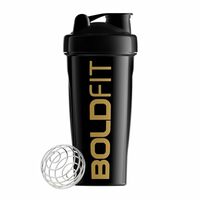 Boldfit Bold Gym Shaker Bottle 700ml, Bottles For Protein Shake 100% Leakproof Guarantee Protein Shaker/Sipper, Ideal For Protein, Pre Workout And BCAAs & Water BPA Free Material,Plastic,Black