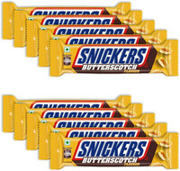 SNICKERS Butterscotch Flavoured Chocolate Bar | Peanuts, Nougat & Caramel Bars  (10 x 40 g)