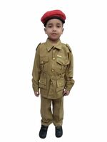 BookMyCostume Security Guard Foreign Police Khaki Kids Fancy Dress Costume 6-7 years