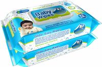 GLIDER Baby Wipes| Moisture Lock Flip-Top| Aloe Vera & Vitamin E| pH balanced ( Pack of 2 (144 Wipes)