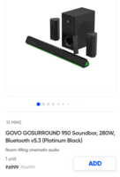 GOSURROUND 950 Soundbar, 280W, Bluetooth v5.3 (Platinum Black)