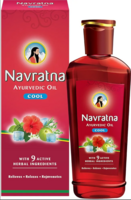Navratna Ayurvedic Cool Oil | Combination of 9 Ayurvedic Herbs | Relieves Headache, Body ache, Tiredness, Sleeplessness & Tension| Improves Scalp Health | Relaxing & Rejuvenating cooling effect, 300ml