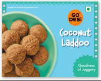 GO DESi Coconut Laddoo, Made with Jaggery, Nariyal Ladoo, Laddu, Sweets Indian Mithai, Gift pack, 200/250 grams