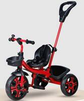 Miss & Chief Adventure Parental Handle Sturdy and Safe for Kids (Ages 2-5yrs) Tricycle  (Red)
