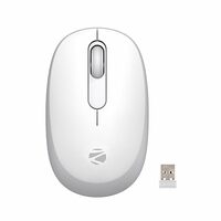 ZEBRONICS Groot Wireless Mouse, Dual Mode (2.4GHz + BT), Upto 1600 DPI, Silent Operation, 3 Buttons, Comfortable & Ergonomic, for Mac | Laptop | Computer, with 2 Years Warranty (White+Grey)