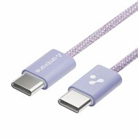 Ambrane 60W Type-C to Type-C Fast Charging Cable for Smartphones, Tablets, Laptops, iPhone 15 & Other Type C Devices, PD Technology, 480Mbps Data Sync, 1.2M (ABCC-60, Purple)
