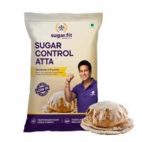 Sugar.fit Sugar Control Atta – 8-in-1 multigrain flour, sharbati wheat, ragi, millets, soybean, fenugreek & more, diabetic-friendly, 20% lower GI , high protein & fiber, healthy weight - 1 Kg (Pack of 1)