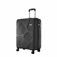 Safari Pentagon Pro 8 Wheels Cabin Trolley Bag Polypropylene Hard Case, 360º Wheeling Carry on Luggage for Men & Women, Suitcase for Travel, Black, 55 cm