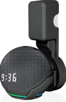 Outlet Wall Mount Hanger Holder Stand Accessories Case Built-in Plug Cable Management for Echo Dot 4th Gen/Echo Dot 5th Gen Smart Speaker (Black)