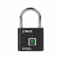 IFITech Smart Fingerprint Padlock, Biometric Keyless Lock with 20 Fingerprint Storage, Rechargeable Password-Free Security Lock for Gym & School Lockers, Luggage, Home, Office (Small - Black)