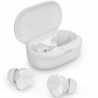 PHILIPS TAT1209WT/00 True Wireless Earbuds, in-Ear Active Noise Cancelling Bluetooth v5.3 Earphones with Mic, 18H Play Time, Shank Shape, IPX4, Touch Controls & Charging Case for iPhone/iPad (White)