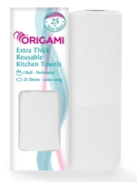 Origami Extra Thick, Reusable & Washable Non-Woven Kitchen Towel, 25 pulls