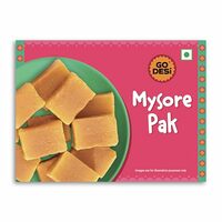 GO DESi - Mysore Pak | Made with Desi Ghee | Indian Mithai | Sweets Gift Pack | 200/180 grams